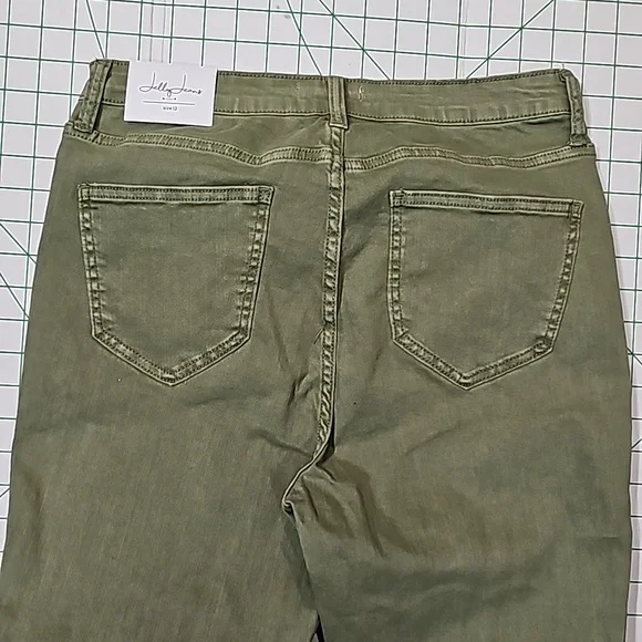 Jelly Jeans Women stretchy olive jeans - Picture 4 of 5